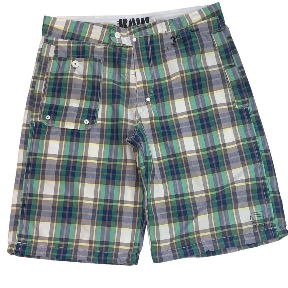 G STAR Austin Board Short in Plaid Sz L